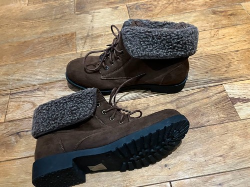 Brown faux suede knit - brown, collar