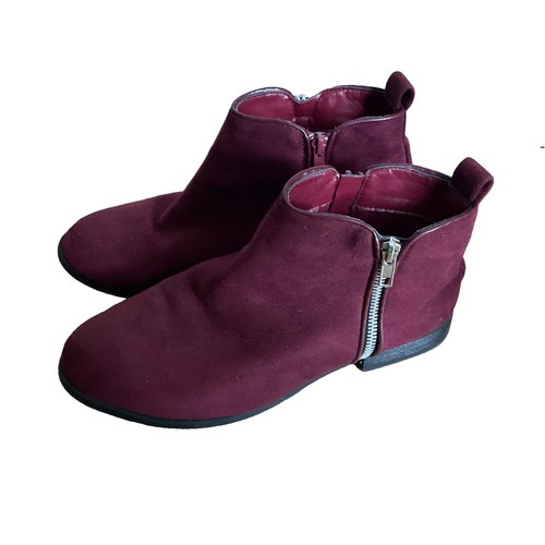 Love boots burgundy faux - boots,