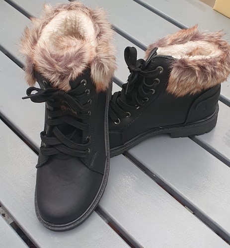 New ankle boots black faux - new,
