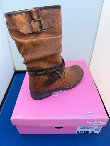 Girls lovely skull brown - skull,
