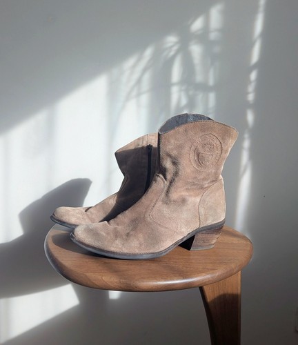 Vitti love taupe suede - vitti, leather